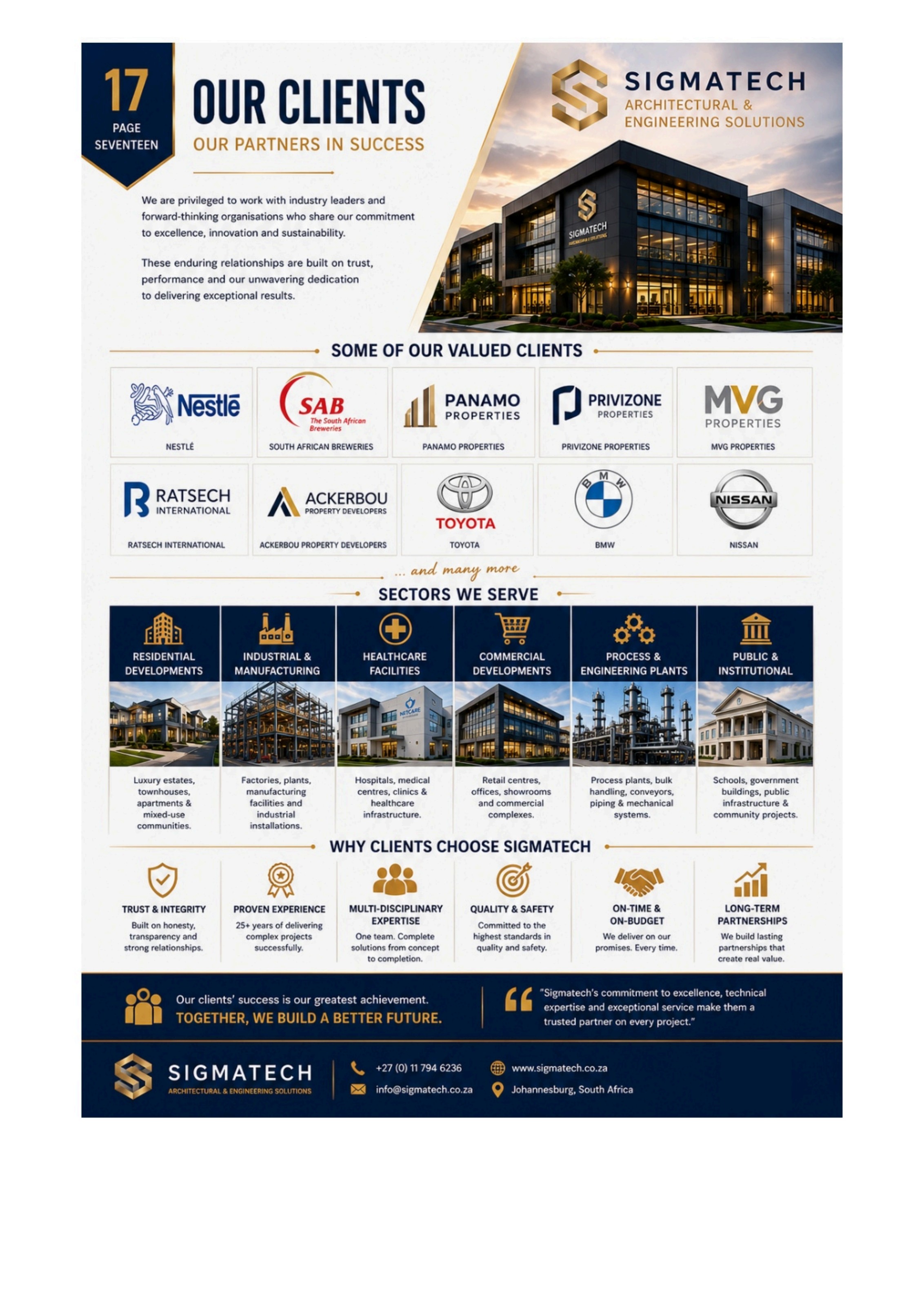 Our clients — partners in success
